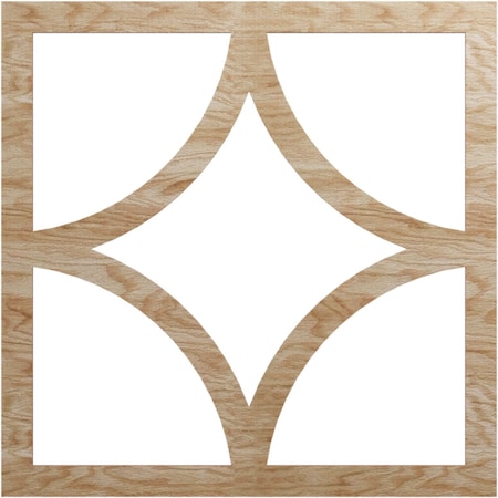 Ekena Millwork Statesman Wood Fretwork Pierced Ceiling Medallion, Red Oak, 30"OD x 19 1/4"ID x 1/4"T CMWP30X30X0250STRO